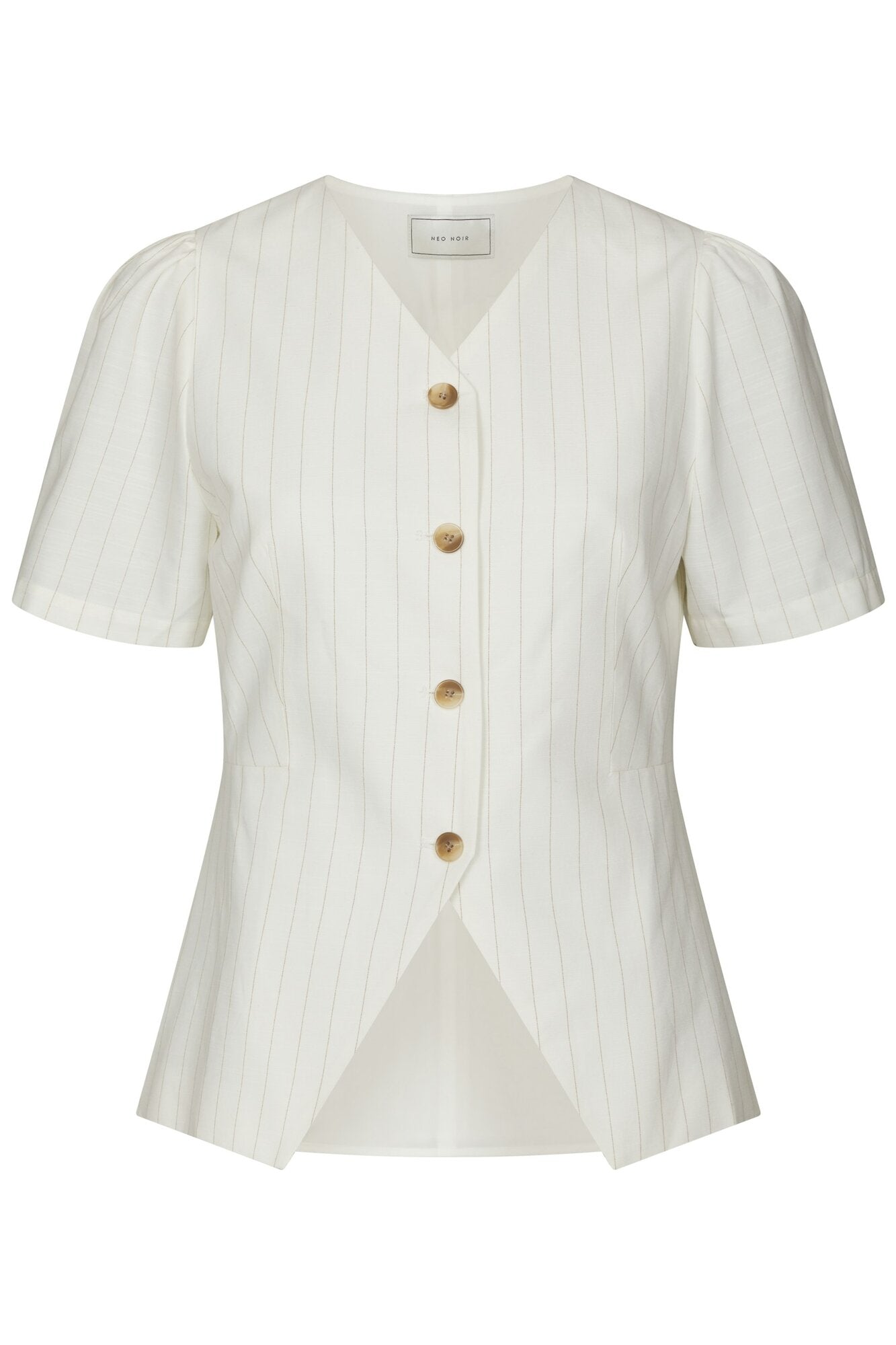 Jules Summer Stripe bluse - Taupe Stripe